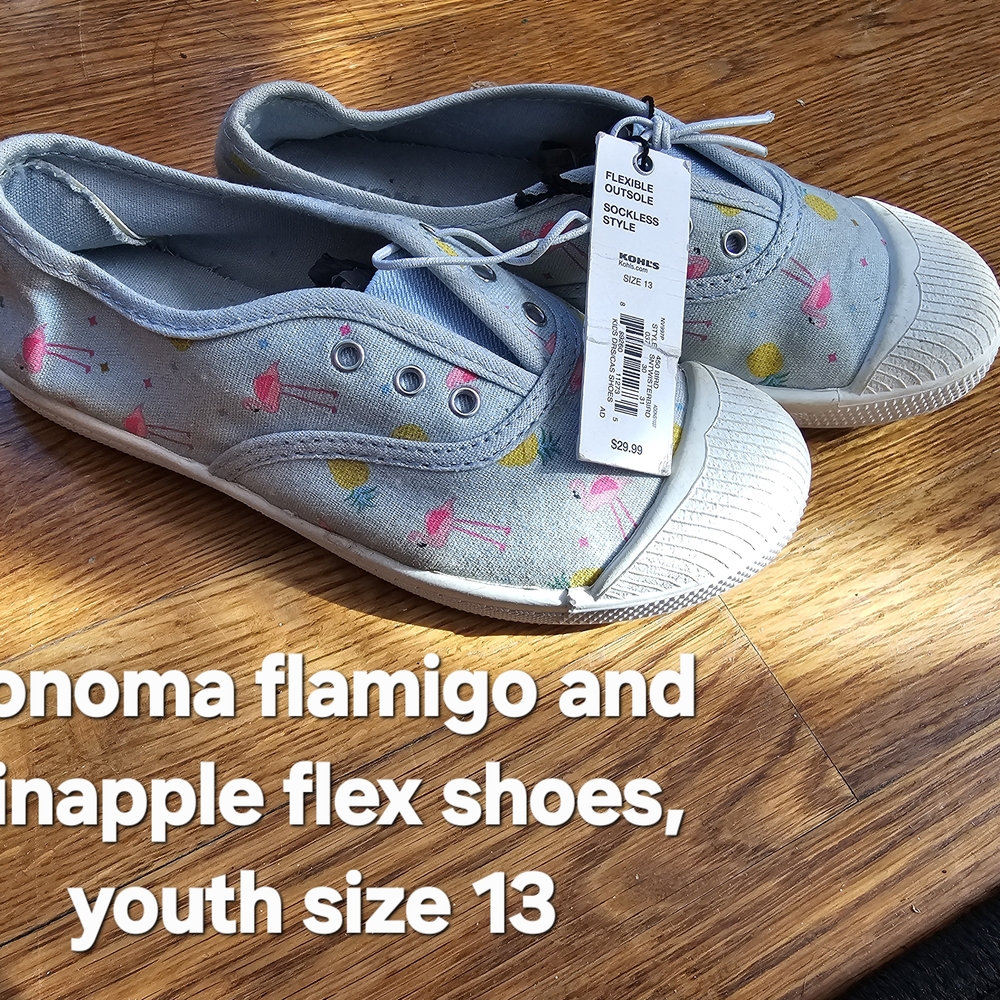 Sonoma Kids Flamingo and Pineapple Flex Shoes - Gray